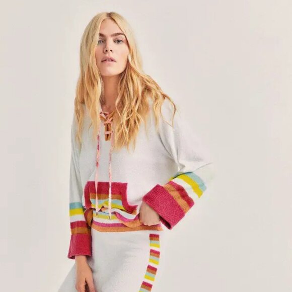 LoveShackFancy Fenmore Striped Hoodie - Picture 2 of 5